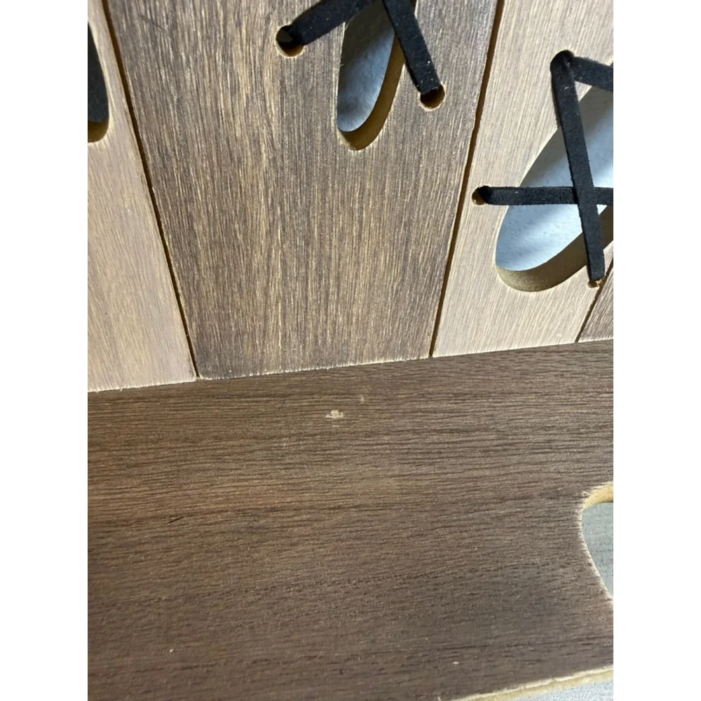 handcrafted wooden baseball glove wall shelf holds baseball bat ball & glove